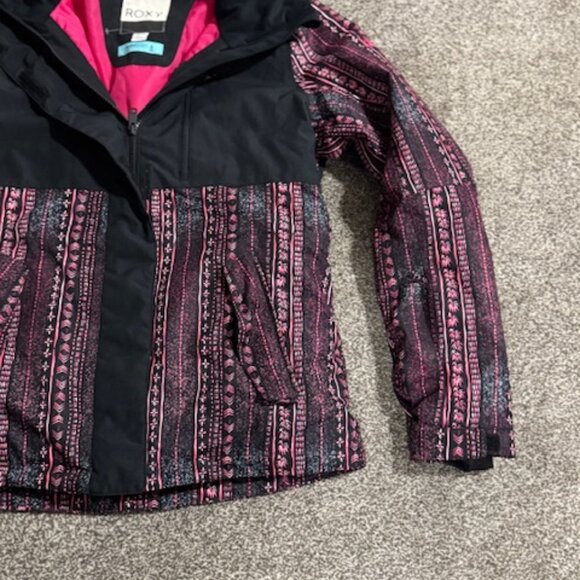 Roxy Jetty Block Pink & Black Women’s Snow Jacket Winter Coat Size M I Skiing - Picture 4 of 6